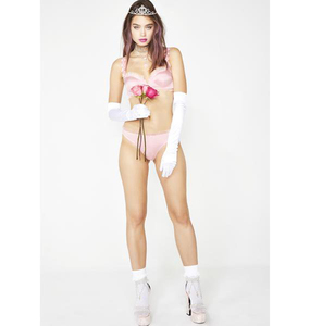מבוגרים ליידי נכונה סאטן bralettes חזיית תחתון סט מלכת סקסי underwire חזייה ותחתונים סט קצר לנשים - Product Image 6