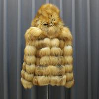 Manteau de fourrure de renard grande taille pour femmes, à capuche, style russe, hiver