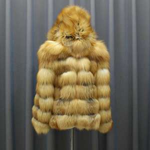 Cappotto da Donna <span class=keywords><strong>Taglie</strong></span> <span class=keywords><strong>Forti</strong></span> con Cappuccio in Pelliccia di Volpe, Cappotto Invernale Russo con Cappuccio in Pelliccia di Volpe - Product Image 4