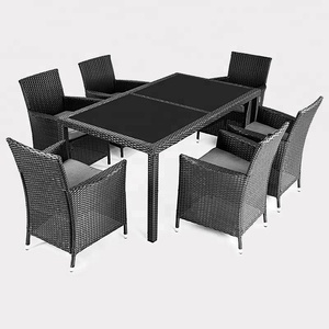 Conjunto de muebles de jardín de mimbre <span class=keywords><strong>Ratan</strong></span> con silla de comedor y mesa. - Product Image 2