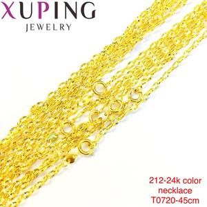 42287 xuping Venta caliente de los hombres de 24K chapado en oro de latón de cobre con cuentas de collar de cadena de joyería con cabeza de dragón - Product Image 3