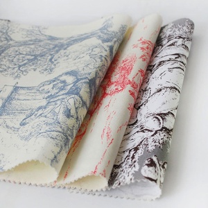 Tissu de toile de polyester de coton d'impression de poly art TC de conception de croquis de style mythologique occidental - Product Image 1