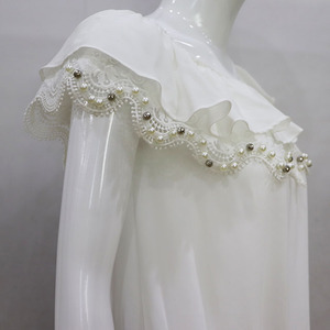 Sexy <span class=keywords><strong>sin</strong></span> mangas con cuentas Shining Made gasa blusa - Product Image 2
