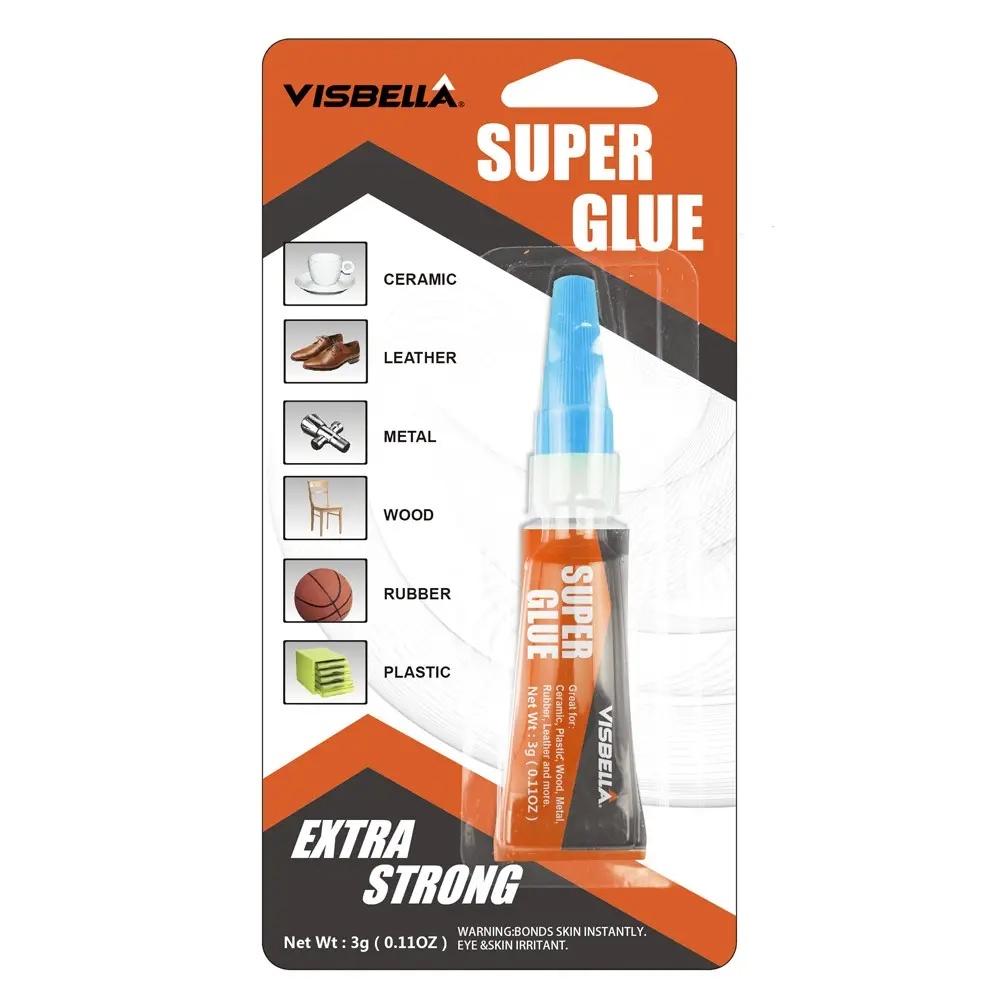 Visbella 3G Sneldrogende Plastic Fles 502 Cyanoacrylate Lijm Super Lijm