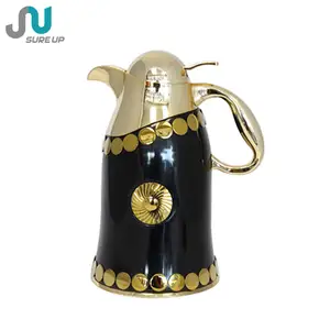 Sureup, jarra de agua personalizada, termo de lujo, botella de té, jarra de café árabe Dallah con revestimiento de vidrio en el interior para regalo