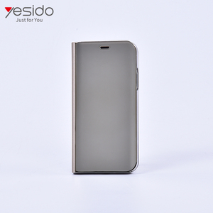 Miroir flip en cuir retour smart cover cas pour <span class=keywords><strong>apple</strong></span> iphone XS, pour <span class=keywords><strong>apple</strong></span> iphone XS cas de couverture arrière - Product Image 2