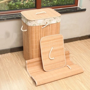 Foldable Weave Bamboo Laundry Hamper Basket - Product Image 5