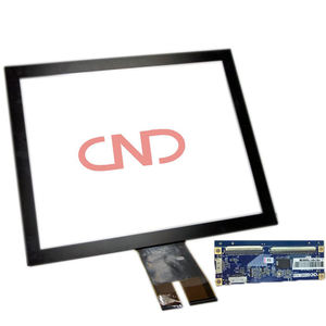 Pantallas de monitor de pantalla táctil capacitiva industrial con placa de controlador de interfaz USB VGA - Product Image 4