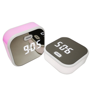 Moderno espejo de led pantalla digital electrónico de <span class=keywords><strong>despertador</strong></span> luz reloj de mesa - Product Image 3