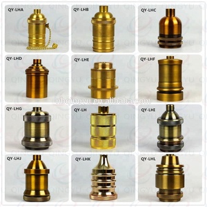 Cổ điển đồng đỏ <span class=keywords><strong>E27</strong></span>/E26 ổ cắm sứ lõi bên trong kim loại giữ đèn với vít bóng đèn vật liệu gốm các loại - Product Image 5