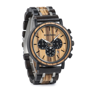 Livraison rapide pour BOBO BIRD Montre <span class=keywords><strong>en</strong></span> <span class=keywords><strong>bois</strong></span> personnalisée pour homme Cadran <span class=keywords><strong>en</strong></span> <span class=keywords><strong>bois</strong></span> Chronographe avec bracelet <span class=keywords><strong>en</strong></span> acier inoxydable Fenêtre <span class=keywords><strong>de</strong></span> cadran <span class=keywords><strong>en</strong></span> verre Style sport tendance - Product Image 2