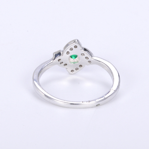 Gros dernières custom Arabie Saoudite 18 <span class=keywords><strong>k</strong></span> or blanc plaqué vert AAA zircon anneau bijoux - Product Image 5