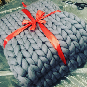 21 Mikron Superdickes Merinowollgarn, 100 % Merinowolle, gefärbtes Muster für extremes Armstricken und Weben - Product Image 3