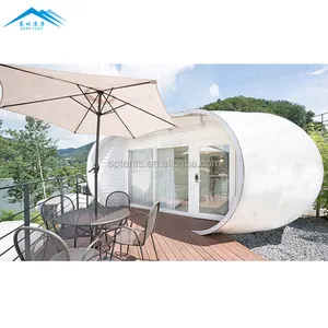 Outdoor glamping orange hotel resort tent villa luxury canvas semi-permanent tent