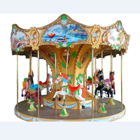 Manège musical classique pour enfants, équipement de parc d'attractions, petit mini carrousel antique, manèges à chevaux à vendre
