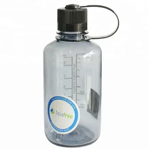 Пластиковая бутылка для воды без БФА с узким горлышком, 1 кварта
