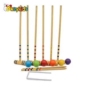 Classic outdoor 6 speler kinderen houten croquet spel voor tuin W01D018