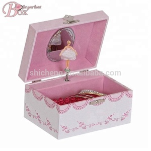 Music Musical Jewelry Box Custom Square Ballerina Music Boxes Mechanism Princess Musical Jewelry Box Music Box Wholesale