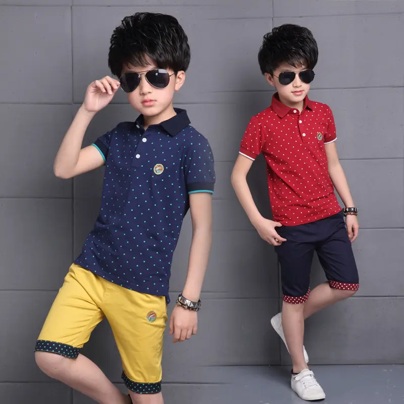 Hot Selling Dot Sport 2 Stuks T-shirt En Broek Baby Kleding Set Kids Trendy Kleding
