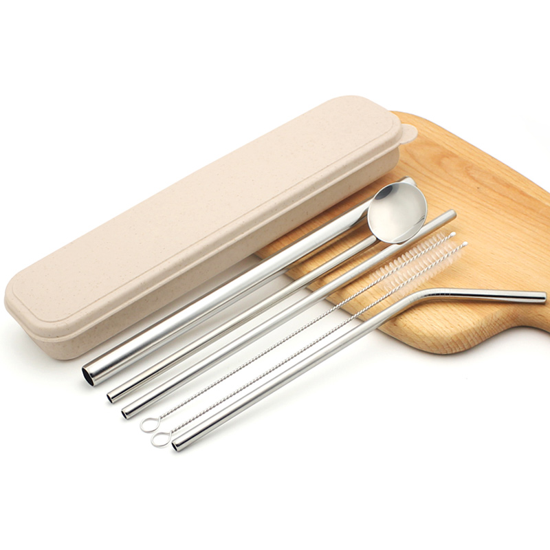 Metal spoon straw,Stainless Steel Straw Spoon Straws Stirrer,metal straw