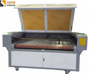 Shandong günstig 1600 * 1000 mm leder boot hohle lasergravur-schneidemaschine HZ-1610 mit 100 W reci W2 co2-laserrohr zum verkauf