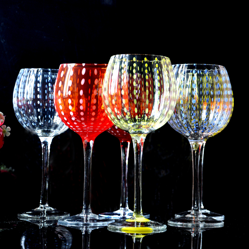 White Wine Glasses Wine Party Glass Wine Glasses With Customized Painted design