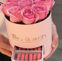 Großhandel luxus schublade runde blume box schublade herz blume box schokolade geschenk box