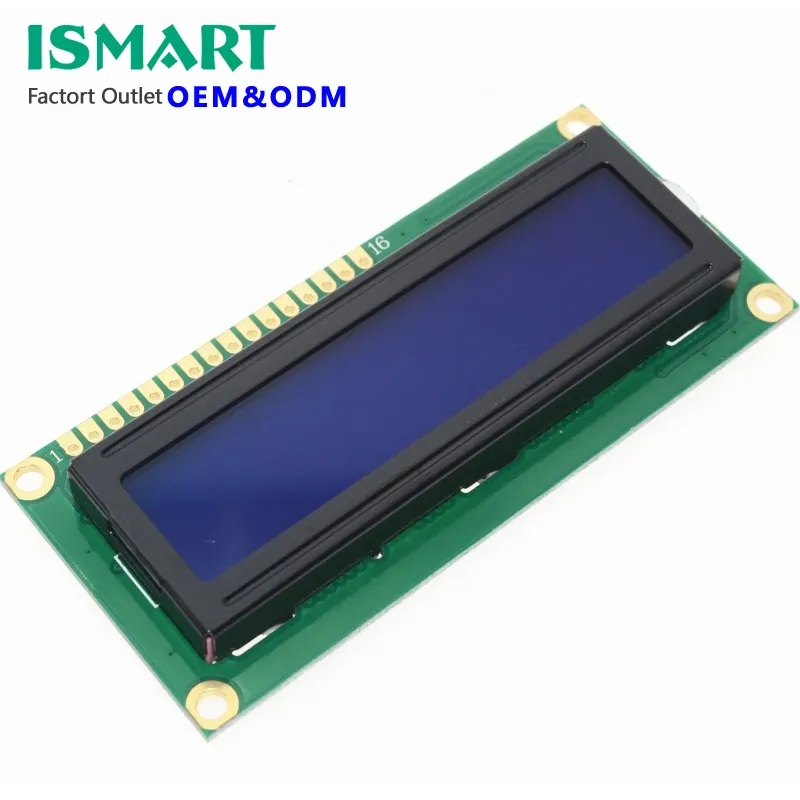 Módulo LCD1602 1602 1602a rohs, pantalla azul, 16x2 caracteres, módulo de pantalla LCD, mando HD44780, retroiluminación azul