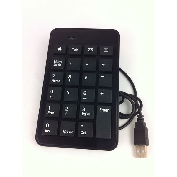Wired Keyboard USB Slim Numeric Keypad for Office