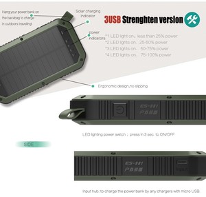 Cargador solar portátil ES981, 10W, Eshine ce rohs, cargador de batería, cargador portátil, celul - Product Image 2