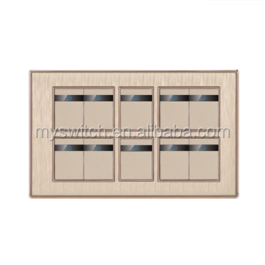 10 Gang Electric Switch Socket Flat Button Switch Home Light Switch