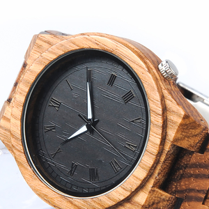 Quickshipment Logo personalizzato orologio in legno Zebra per gli uomini popolari movimento al quarzo antico per la moda Business Sport puntatore quadrante vari stili - Product Image 6