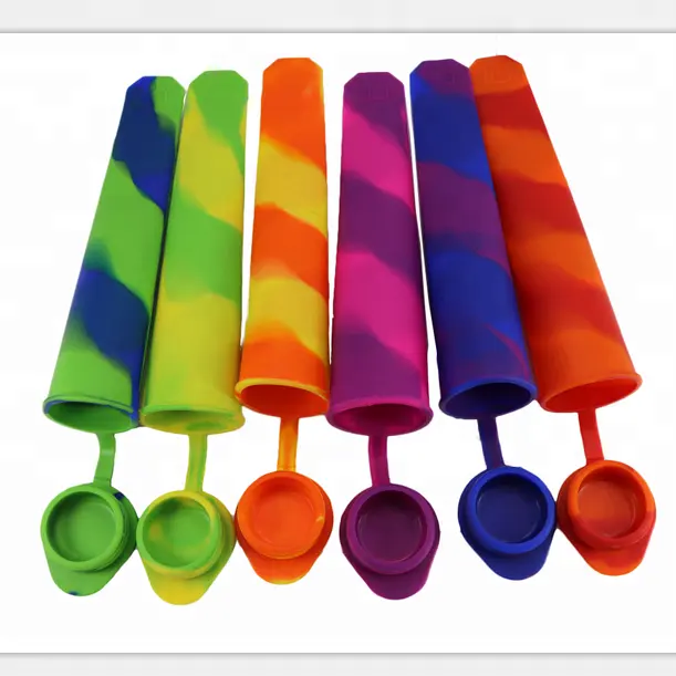 BPA Free Eco Friendly Food Grade Reusable Easy Release Silicone Ice Pop Molds Ice Cream Mold Ice Pop Maker popsicle mold