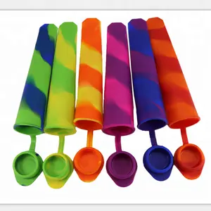 BPA Miễn Phí Sinh Thái Thân Thiện Cấp Thực Phẩm Tái Sử Dụng Dễ Dàng Phát Hành Silicone Ice Pop Khuôn Ice Cream Khuôn Ice Pop Maker Popsicle Khuôn