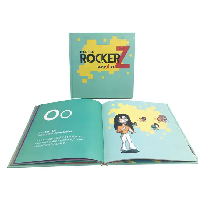 Libro profesional ABC para niños, impresión de punto UV, alfabeto, aprendizaje, ilustración en inglés, My Hot Education, libro para niños
