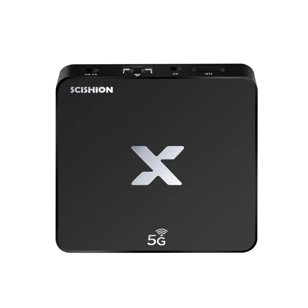 SCISHION Model X 4K Smart TV Box Android 8.1 Rockchip3229 TV Box 2GB 16GB 5G WiFi 100Mbps H.265 Set-Top Box PK MAGICSEE N5