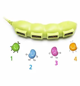 4 port Cute bean Shape USB HUB 2.0 with colorful style, vegetable shape