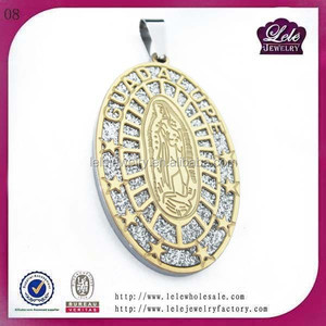 Dongguan In <span class=keywords><strong>Acciaio</strong></span> <span class=keywords><strong>Inox</strong></span> Vergine Maria Vergine di Guadalupe Pendente Della Collana Del Choker - Product Image 5