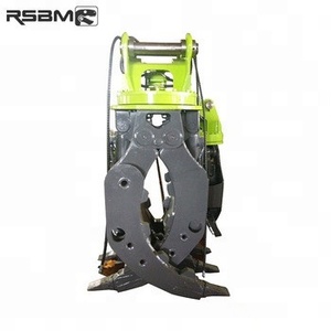Volledige 360 graden hydraulische rotatie dubbele cilinders hydraulische <span class=keywords><strong>rotator</strong></span> <span class=keywords><strong>grapple</strong></span> fit 1-45 t graafmachine