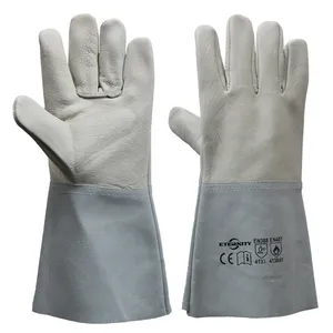 ENTE SAFETY Gants d'hiver de soudage en cuir de vachette gris pour machine de protection de travail pour gants à tricoter