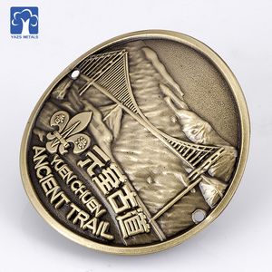 사용자 정의 geocache 곡선 하이킹 3D 로고 금속 배지 핀 - Product Image 2