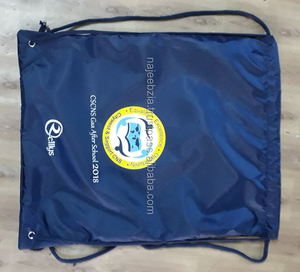 Cheap 210D Nylon Pull String Drawstring Bags Printing Custom Logo Drawing String Bag <b>Backpack</b> with Single Double Sided Printing - Product Image 5