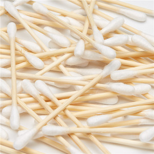 200 piezas venta al por mayor de la fábrica Buen Precio de bambú estéril palo hisopo de algodón - Product Image 1