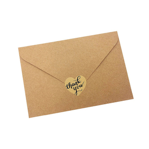 Custom amor forma de <span class=keywords><strong>corazón</strong></span> <span class=keywords><strong>gracias</strong></span> etiqueta engomada, Papel kraft rollo etiqueta <span class=keywords><strong>gracias</strong></span> etiqueta - Product Image 4
