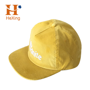 Chapeau unisexe vert personnalisé en velours côtelé pour les fêtes Vente en gros 5 panneaux <span class=keywords><strong>Snapback</strong></span> à bord plat avec broderie - Product Image 2