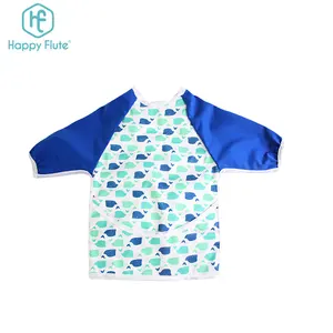 HappyFlute Bibs Bonitos Do Bebê Da Criança À Prova D' Água Manga Longa Crianças Alimentação Comer Avental Babador