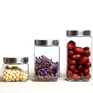 Top Qualité Alimentaire Bocaux de Bonbons En Verre, Grand hermétique <span class=keywords><strong>bocal</strong></span> en verre en <span class=keywords><strong>gros</strong></span> - Product Image 6