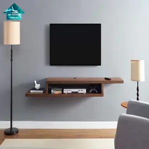 Nieuwe Ontwerp Moderne Eenvoudige Muur Tv Stand Eenheden Ontwerpen Houten Muur Gemonteerde Tv-meubel