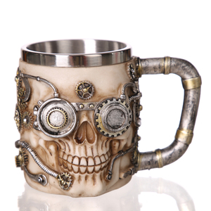 Tasse <span class=keywords><strong>Robot</strong></span> en 3d personnalisable, 1 pièce, Design squelette de Viking Cool, tasse à café, bière, thé, pour la maison, Bar, cadeau de fête pour hommes, - Product Image 3