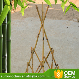 Treillis de jardin en bambou triangle décoratif naturel écologique Treillis pliant avec cadre en saule - Product Image 6
